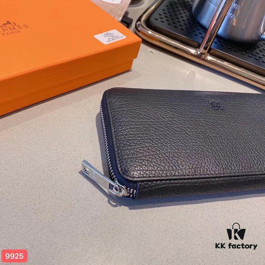 692faac899f2d84055c8633e Hermès-inspired Black Leather Clutch 9925 - 21x10