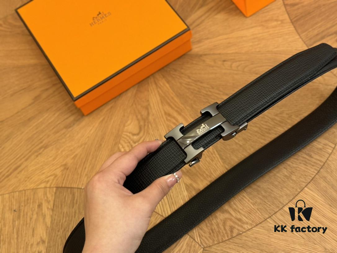 692faaca99f2d84055c86344 Hermes Belt Men's Leather Belt Genuine Cowhide Fashionable and Elegant Complete Packaging
