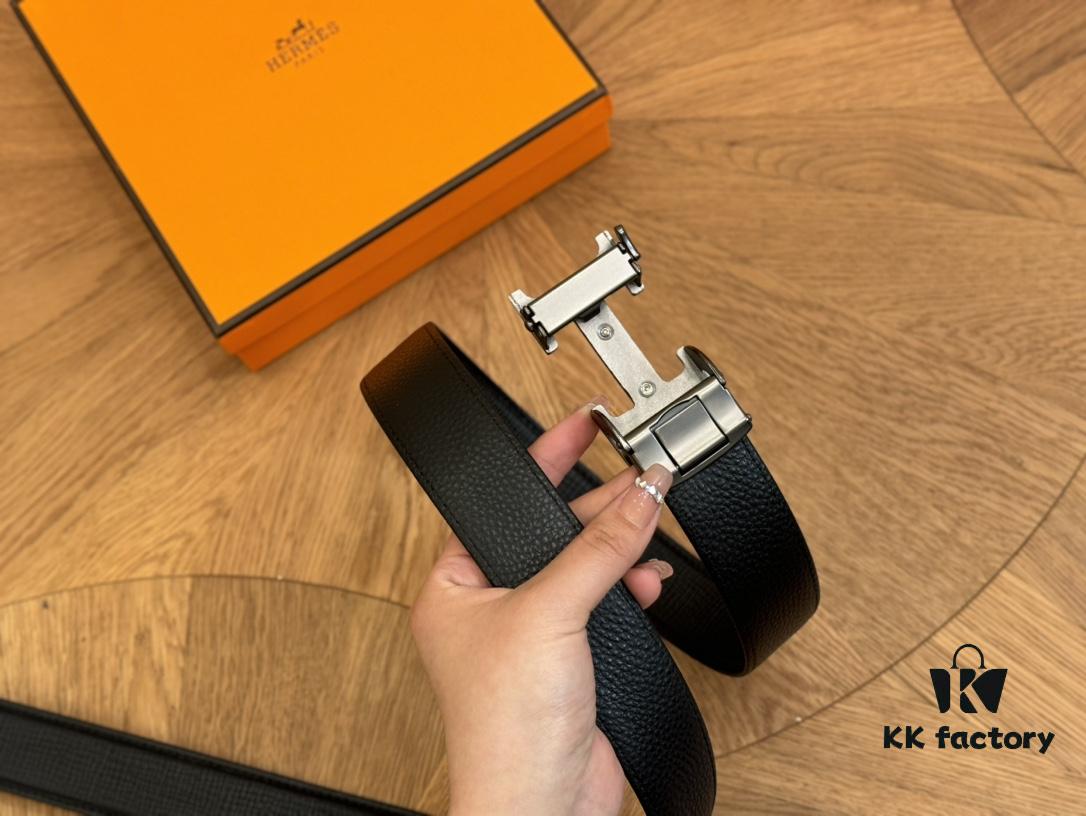 692faacc99f2d84055c8634b Hermes Belt Men's Leather Belt Genuine Cowhide Fashionable and Elegant Complete Packaging