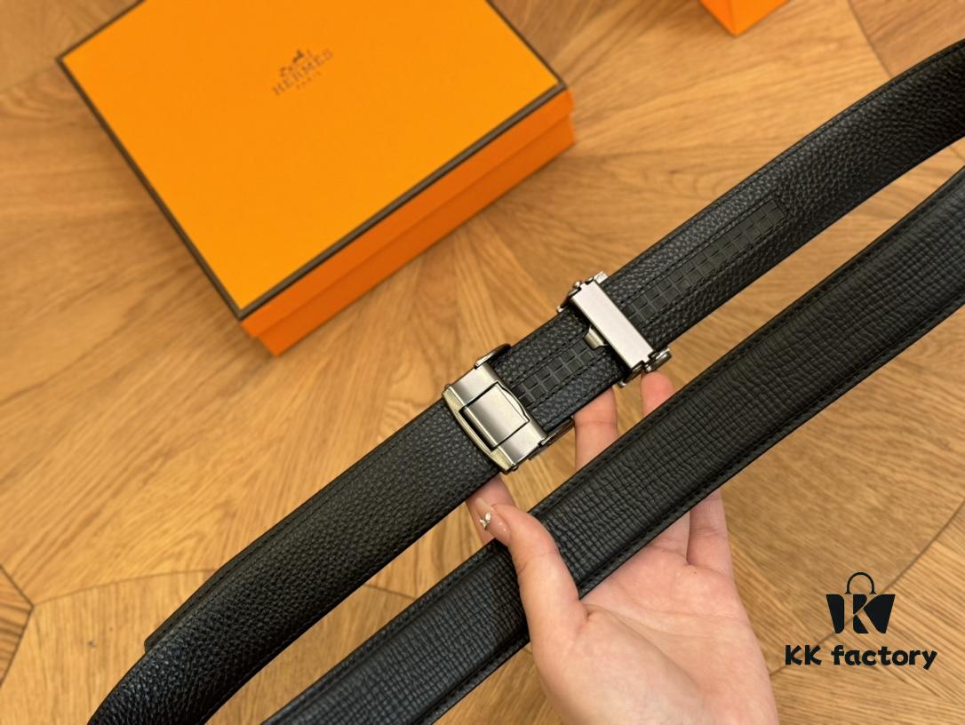 692faacc99f2d84055c8634c Hermes Belt Men's Leather Belt Genuine Cowhide Fashionable and Elegant Complete Packaging