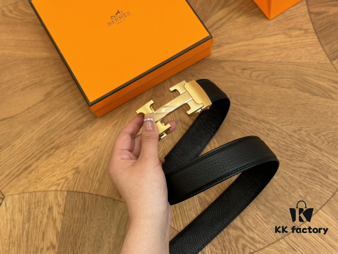 692faacd99f2d84055c8634d Hermes Belt Men's Leather Belt Genuine Cowhide 3.6cm Width Stylish and Elegant with Full Packaging