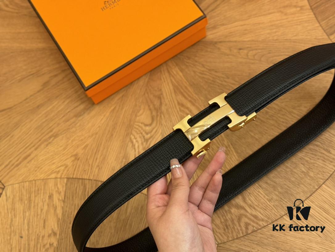 692faacd99f2d84055c8634e Hermes Belt Men's Leather Belt Genuine Cowhide 3.6cm Width Stylish and Elegant with Full Packaging