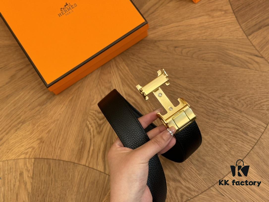 692faace99f2d84055c86350 Hermes Belt Men's Leather Belt Genuine Cowhide 3.6cm Width Stylish and Elegant with Full Packaging