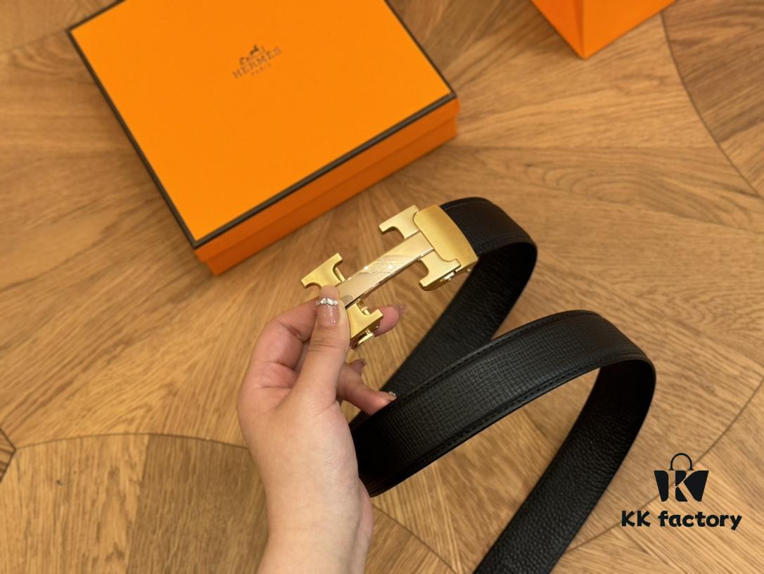 692faacf99f2d84055c86352 Hermes Belt Men's Leather Belt Genuine Cowhide 3.6cm Width Stylish and Elegant with Full Packaging