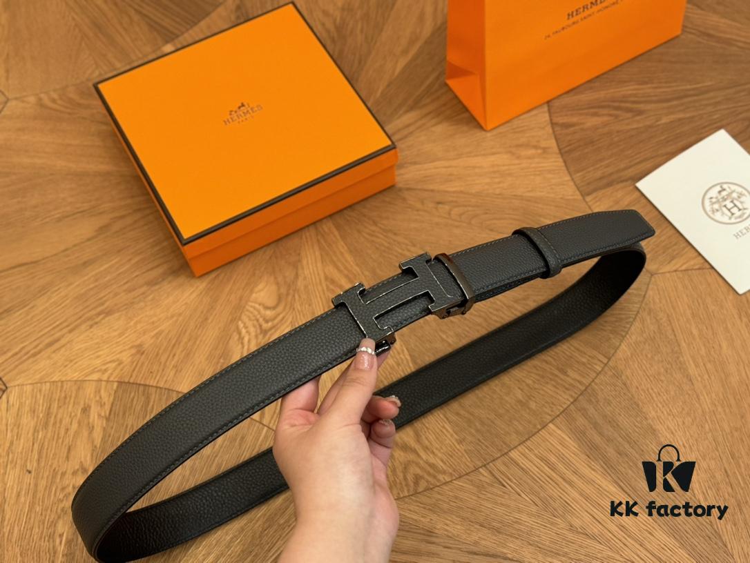 692faacf99f2d84055c86353 Hermes Belt Men's Leather Belt Genuine Cowhide Fashionable and Elegant Complete Packaging