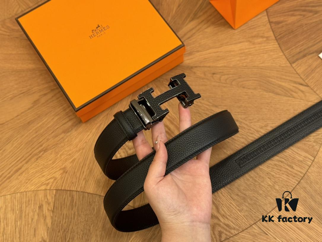 692faad299f2d84055c8635c Hermes Belt Men's Leather Belt Genuine Cowhide Fashion Stylish Width 3.6cm Full Packaging