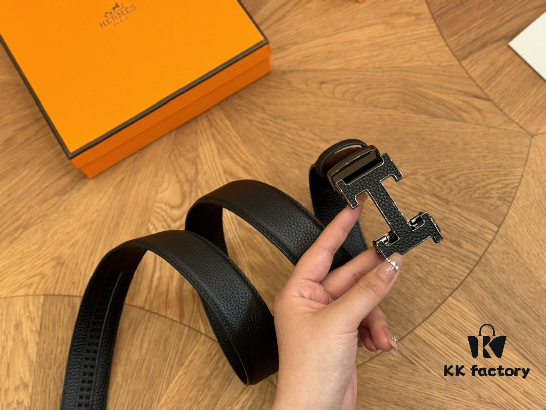 692faad399f2d84055c86360 Hermes Belt Men's Leather Belt Genuine Cowhide Fashion Stylish Width 3.6cm Full Packaging