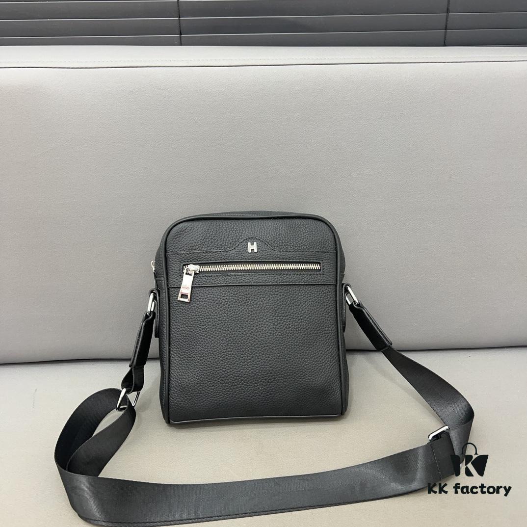 692faaee99f2d84055c86399 Hermès Embossed Shoulder Bag for Men, Leather Crossbody Bag, Casual Business Style, Exquisite Inlay Craftsmanship, Classic and Versatile Design