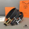 692faaf199f2d84055c863a1 Hermès Men's Classic Leather Belt in Cowhide with High-Quality Alloy Buckle, Two Colors Available