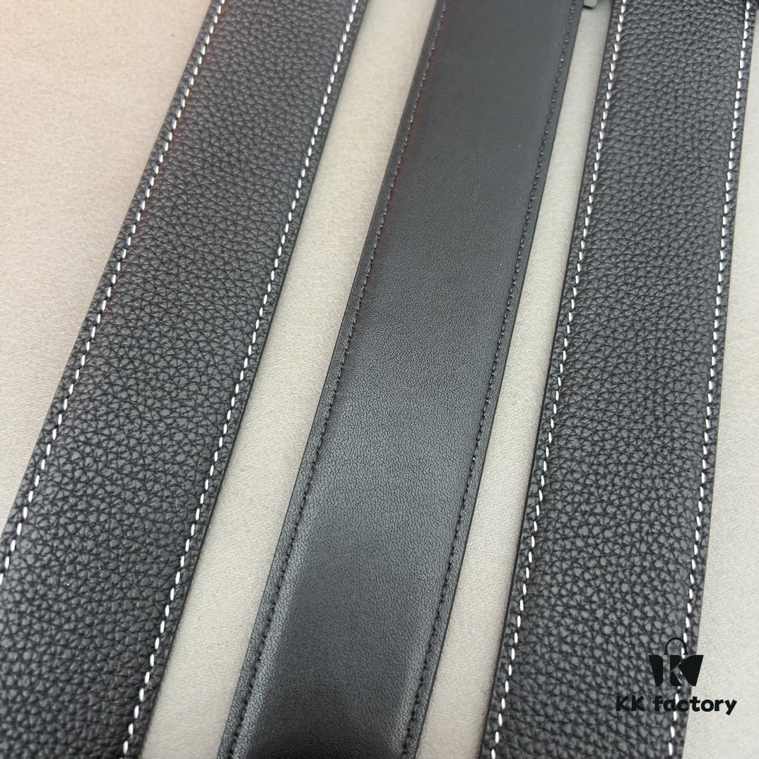692fab0c99f2d84055c863cd Hermès Men's Classic Leather Belt in Cowhide with High-Quality Alloy Buckle, Two Colors Available