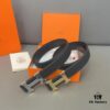 692fab0f99f2d84055c863d1 Hermès Men's Leather Belt with Steel Buckle and Printed Eyelets, Classic Design, Two Colors Available