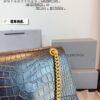 692fab2299f2d84055c863f6 Balenciaga Downtown New Hourglass Crocodile Pattern Bag with Gift Box 🎁
