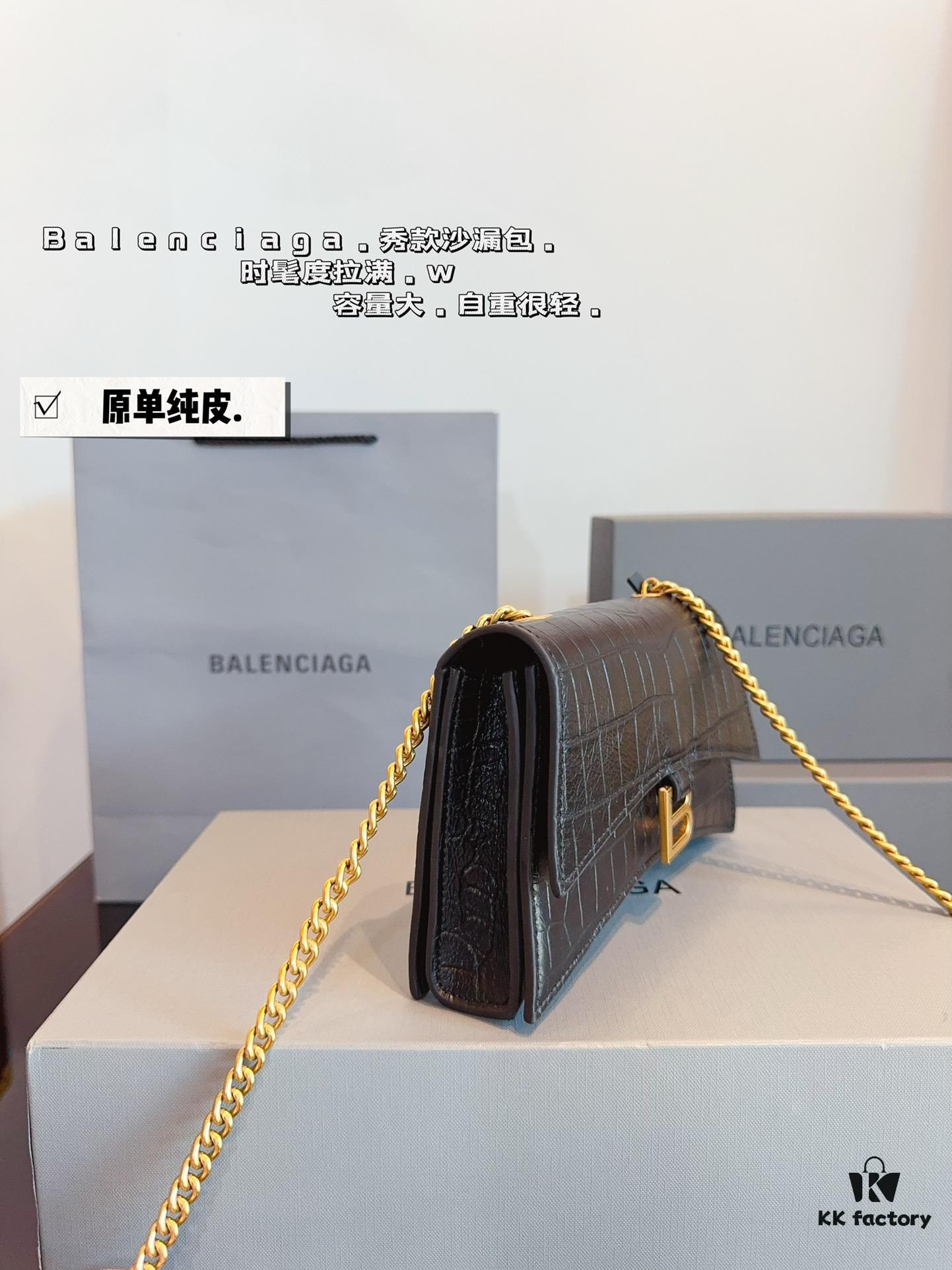 692fab2799f2d84055c863fe Balenciaga Downtown New Hourglass Crocodile Pattern Bag with Gift Box
