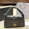 692fab4a99f2d84055c86436 Crocodile Texture - BALENCIAGA BB SOFT Flap Bag with High Fashion Appeal