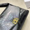 692fab4b99f2d84055c86437 Crocodile Texture - BALENCIAGA BB SOFT Flap Bag with High Fashion Appeal
