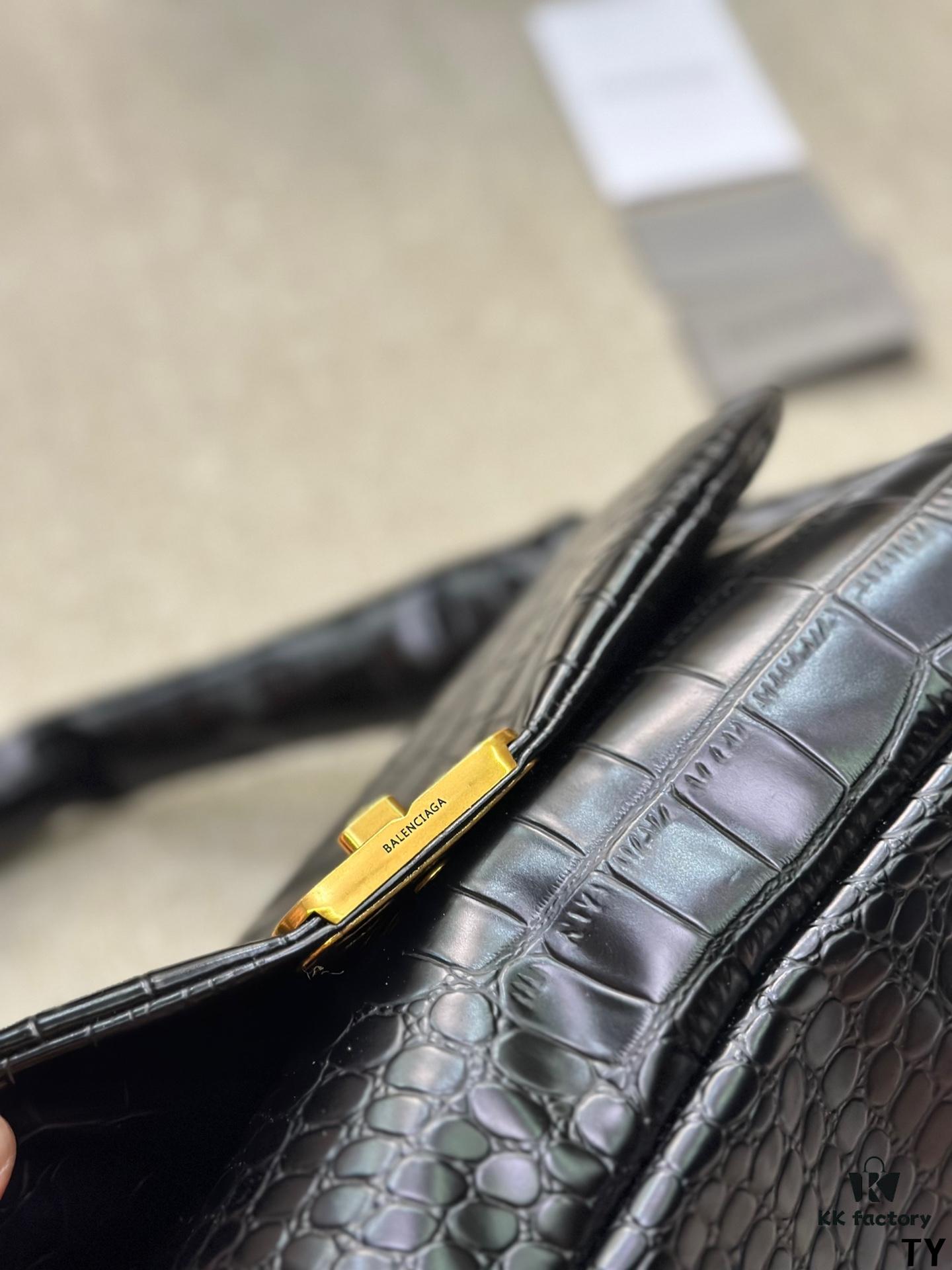 692fab4d99f2d84055c86438 Crocodile Texture - BALENCIAGA BB SOFT Flap Bag with High Fashion Appeal