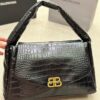 692fab4f99f2d84055c8643b Crocodile Texture - BALENCIAGA BB SOFT Flap Bag with High Fashion Appeal