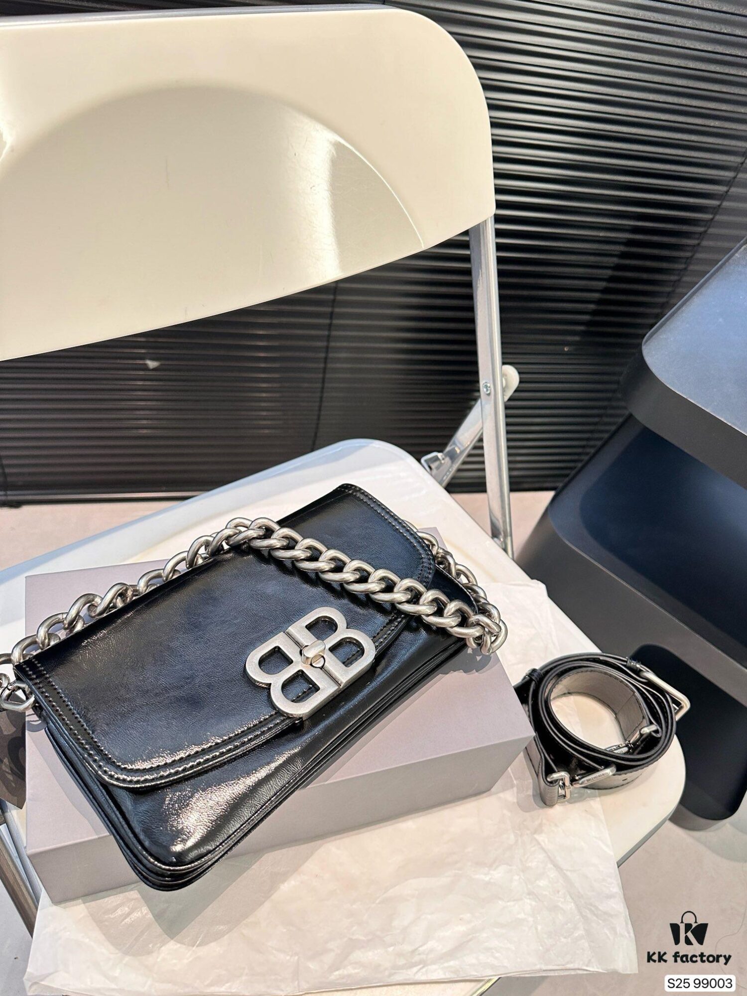 692fab6099f2d84055c8645e Balenciaga BB Soft Flap Bag with Foldable Box