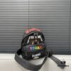 692fab6499f2d84055c86465 Balecntaga Balenciaga Oversized Series Embroidered Zipper Closure Nylon Pouch Mini Backpack Unisex Shoulder Crossbody Bag Classic Recreated Design with Precision Inlay Craftsmanship