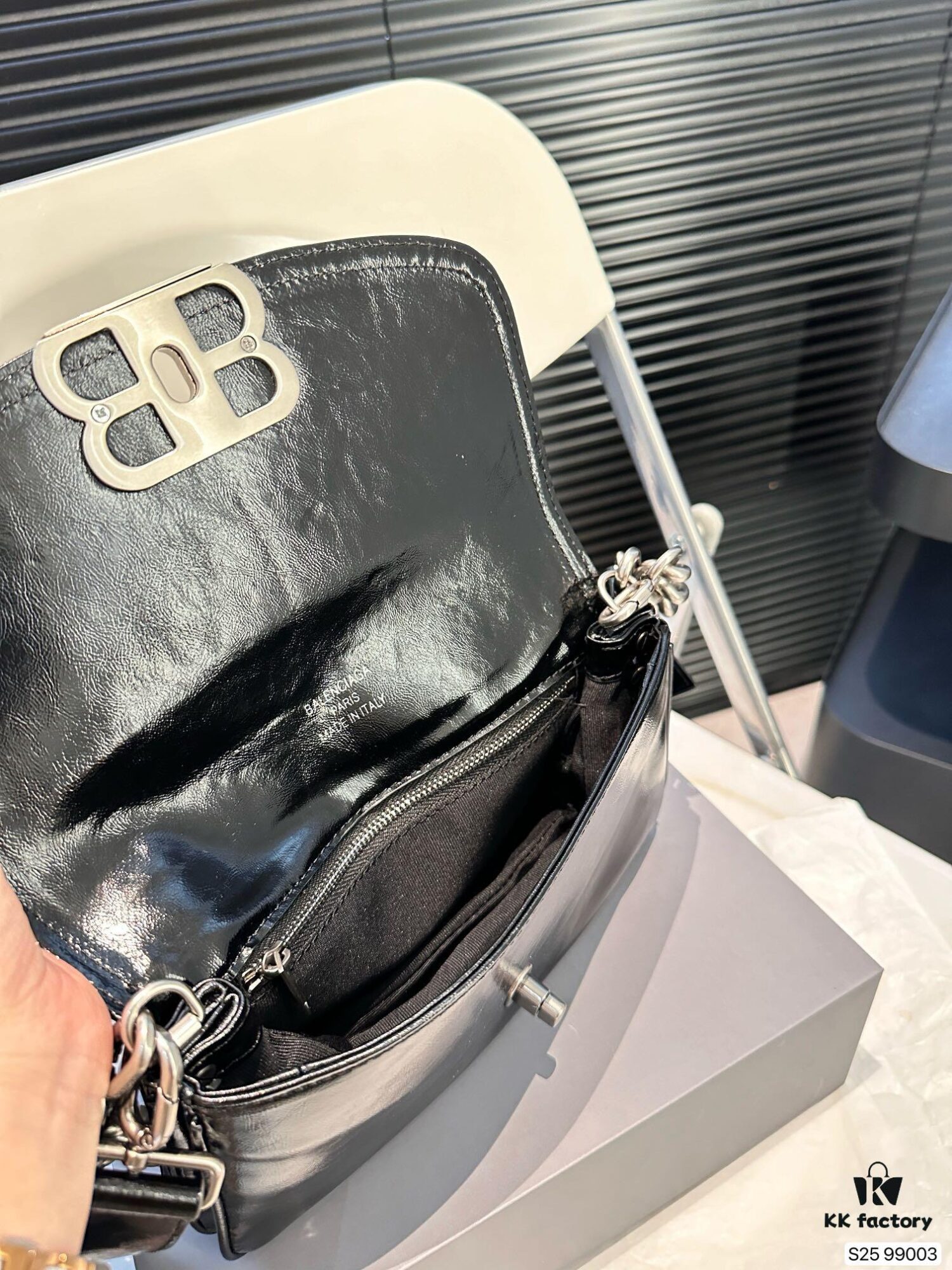 692fab6599f2d84055c86467 Balenciaga BB Soft Flap Bag with Foldable Box