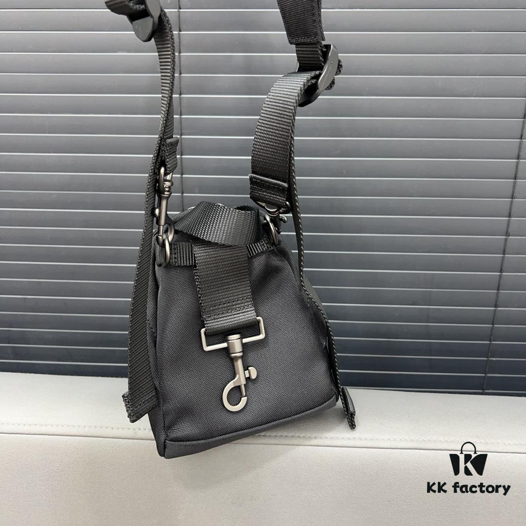 692fab6699f2d84055c86469 Balecntaga Balenciaga Oversized Series Embroidered Zipper Closure Nylon Pouch Mini Backpack Unisex Shoulder Crossbody Bag Classic Recreated Design with Precision Inlay Craftsmanship
