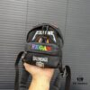 692fab6699f2d84055c8646a Balecntaga Balenciaga Oversized Series Embroidered Zipper Closure Nylon Pouch Mini Backpack Unisex Shoulder Crossbody Bag Classic Recreated Design with Precision Inlay Craftsmanship