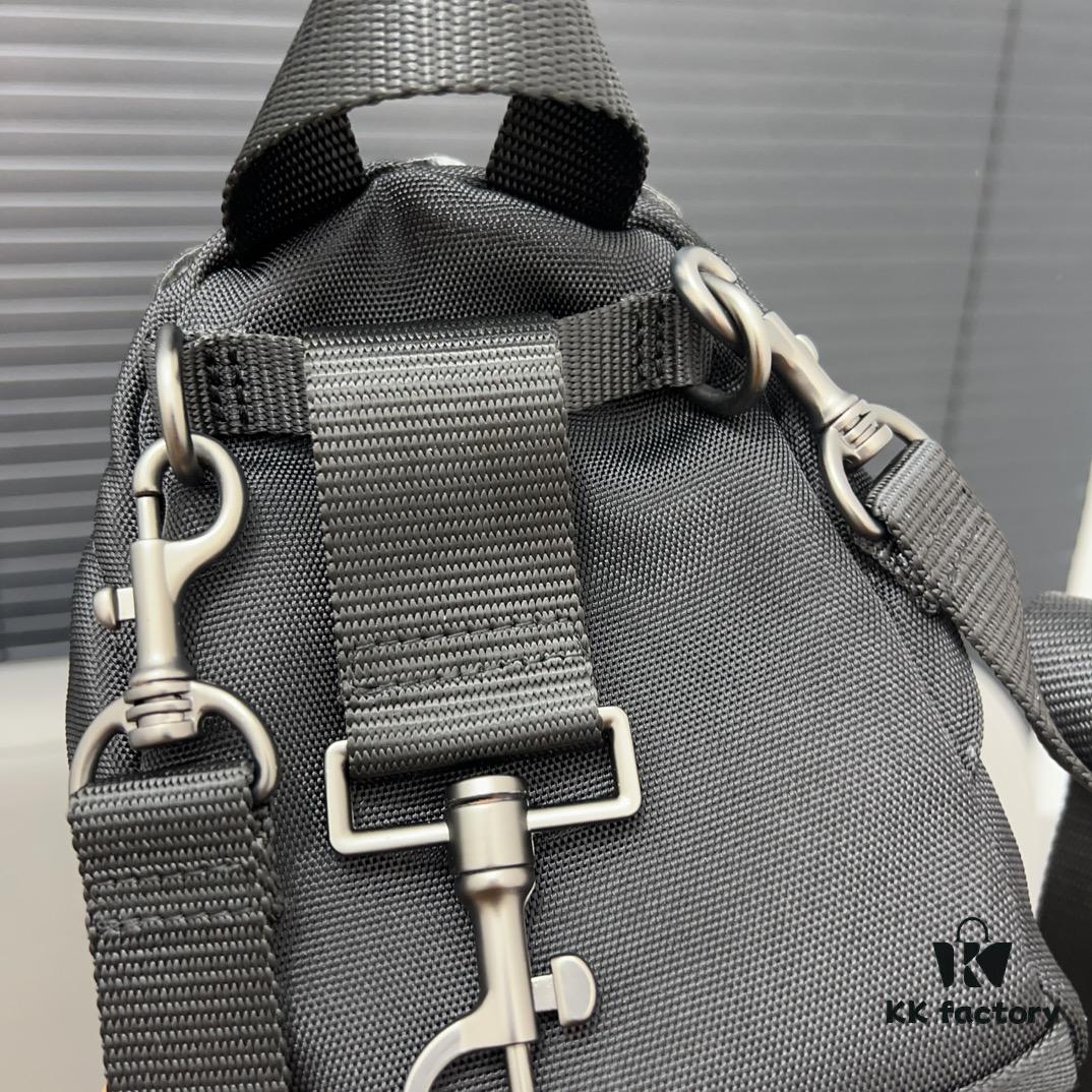692fab6899f2d84055c8646e Balecntaga Balenciaga Oversized Series Embroidered Zipper Closure Nylon Pouch Mini Backpack Unisex Shoulder Crossbody Bag Classic Recreated Design with Precision Inlay Craftsmanship