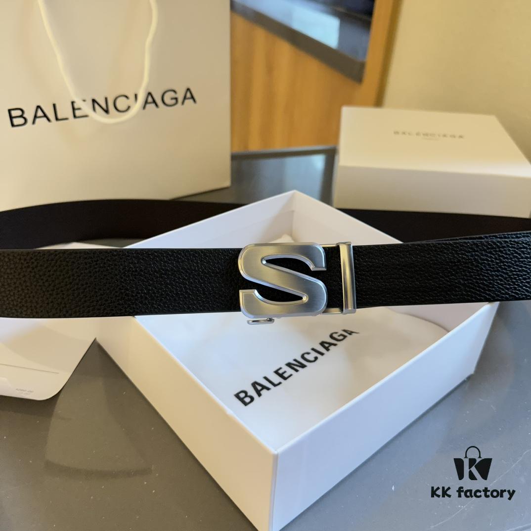 692fabaa99f2d84055c864de Authentic Luxury Gift Box 🎁➕ Handle Bag 🏷 Balenciaga Top Grain Leather Belt for Men and Women, High-End Version, L-Brand Cowhide Leather Belt