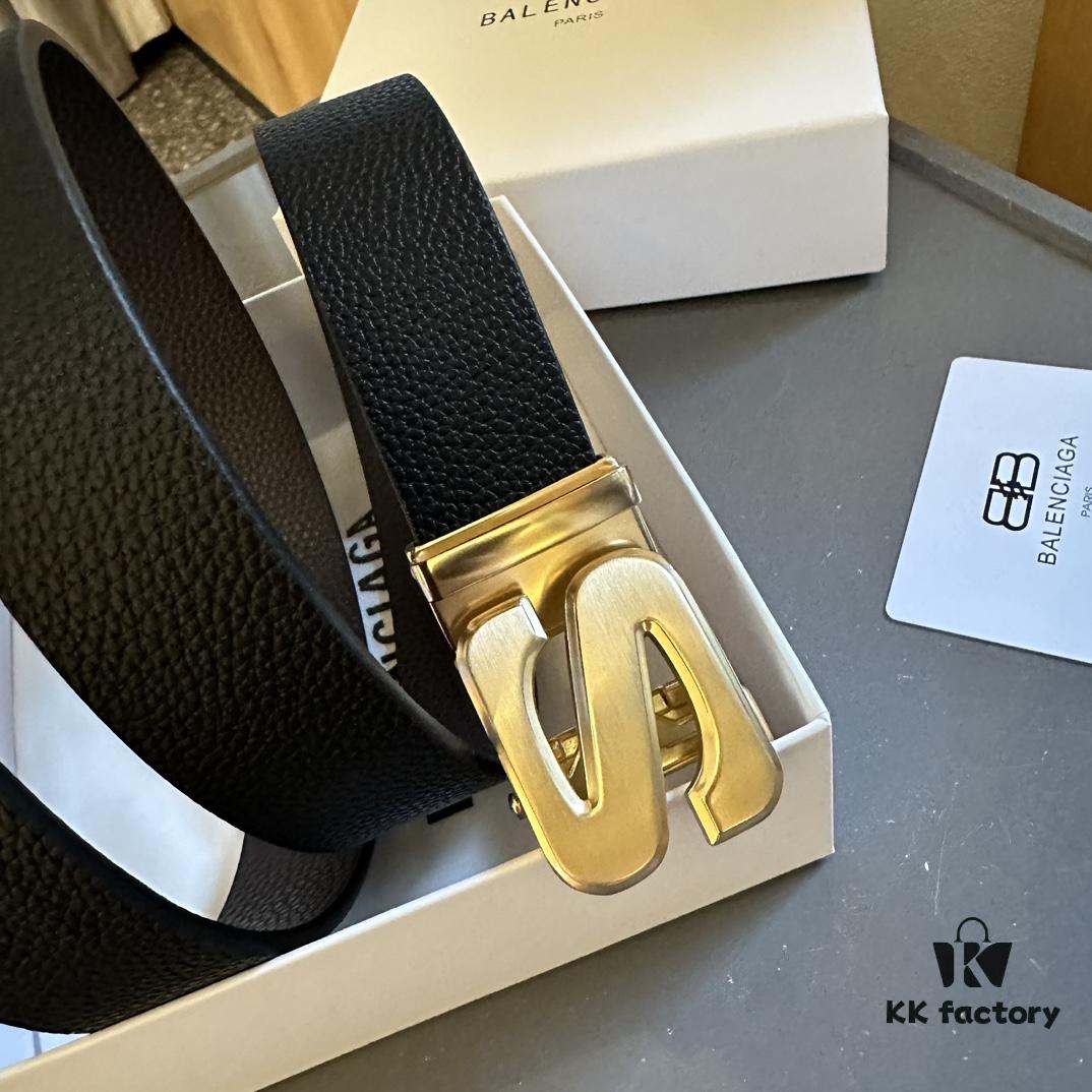 692fabaf99f2d84055c864e5 Authentic Luxury Gift Box 🎁➕ Shopping Bag 🏷, Balenciaga Full-Grain Leather Belt for Men and Women, High-End Version, L Brand Cowhide Belt, Complete Packaging with Original Hardware Buckle, Matching Retail Box, Shopping Bag and Invoice