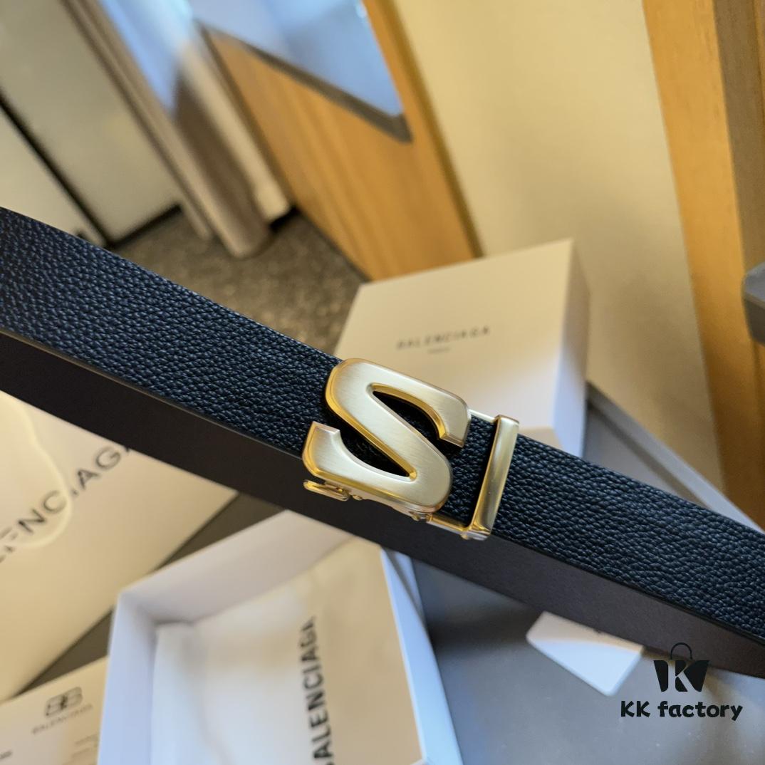 692fabaf99f2d84055c864e6 Authentic Luxury Gift Box 🎁➕ Shopping Bag 🏷, Balenciaga Full-Grain Leather Belt for Men and Women, High-End Version, L Brand Cowhide Belt, Complete Packaging with Original Hardware Buckle, Matching Retail Box, Shopping Bag and Invoice