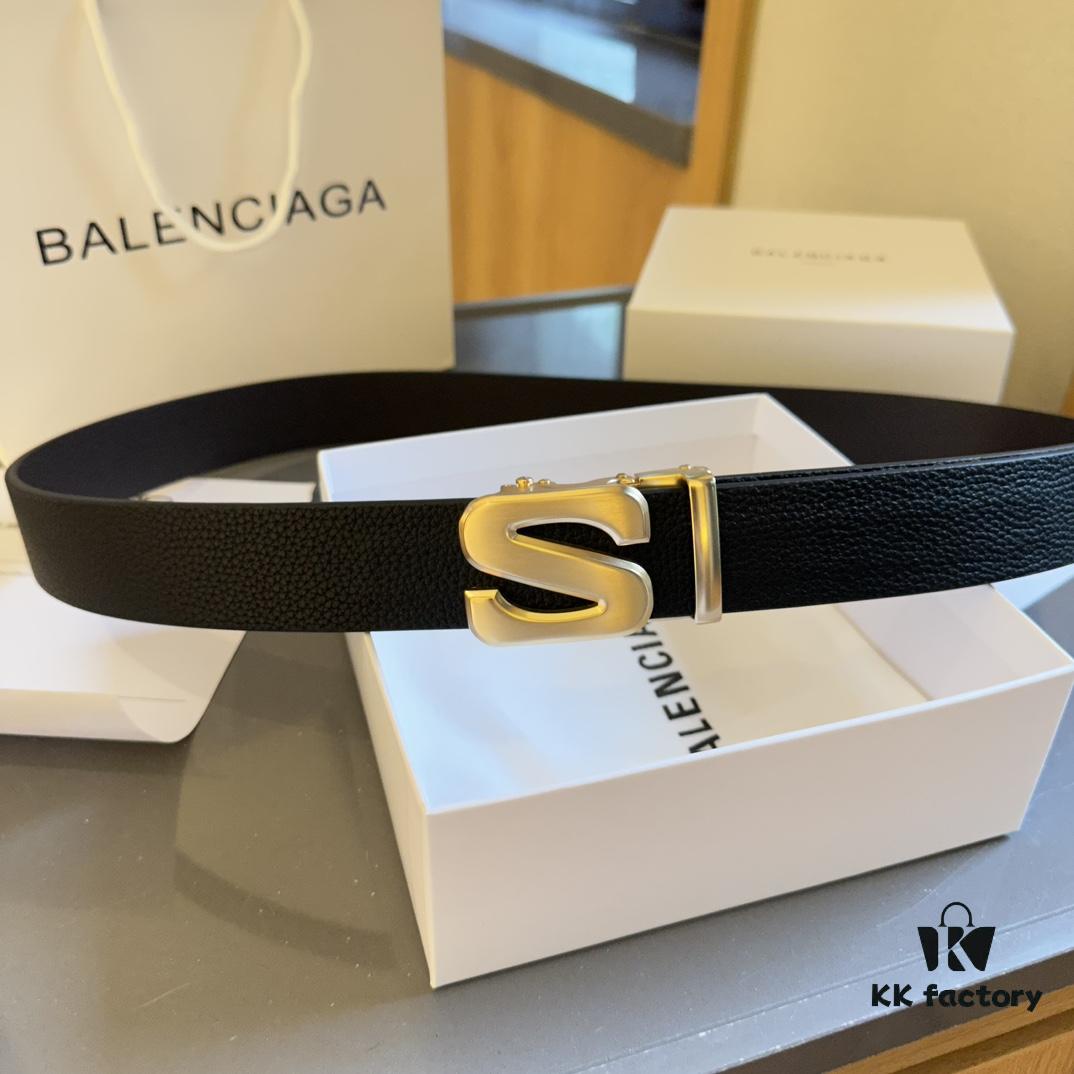692fabb099f2d84055c864e9 Authentic Luxury Gift Box 🎁➕ Shopping Bag 🏷, Balenciaga Full-Grain Leather Belt for Men and Women, High-End Version, L Brand Cowhide Belt, Complete Packaging with Original Hardware Buckle, Matching Retail Box, Shopping Bag and Invoice