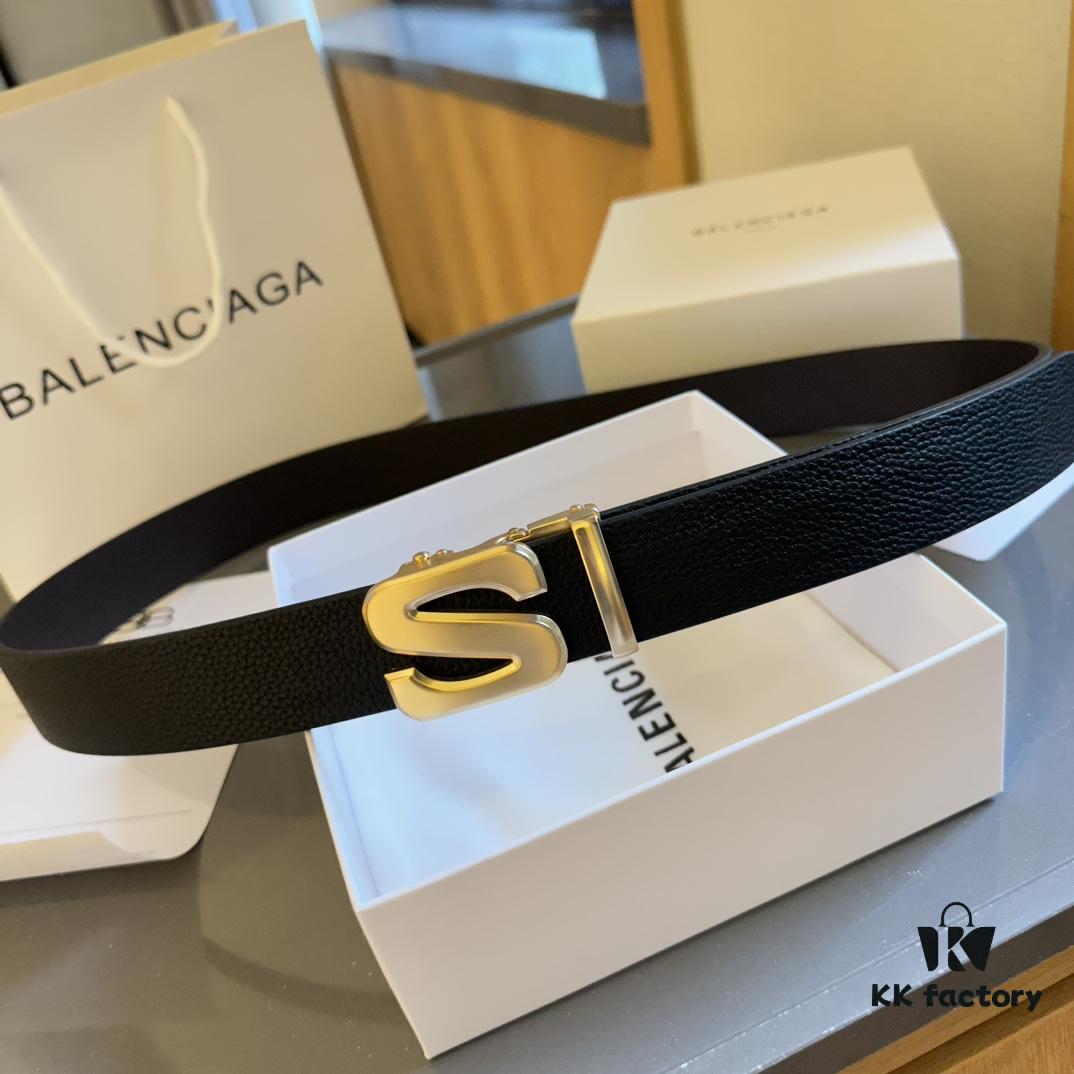692fabb299f2d84055c864eb Authentic Luxury Gift Box 🎁➕ Shopping Bag 🏷, Balenciaga Full-Grain Leather Belt for Men and Women, High-End Version, L Brand Cowhide Belt, Complete Packaging with Original Hardware Buckle, Matching Retail Box, Shopping Bag and Invoice