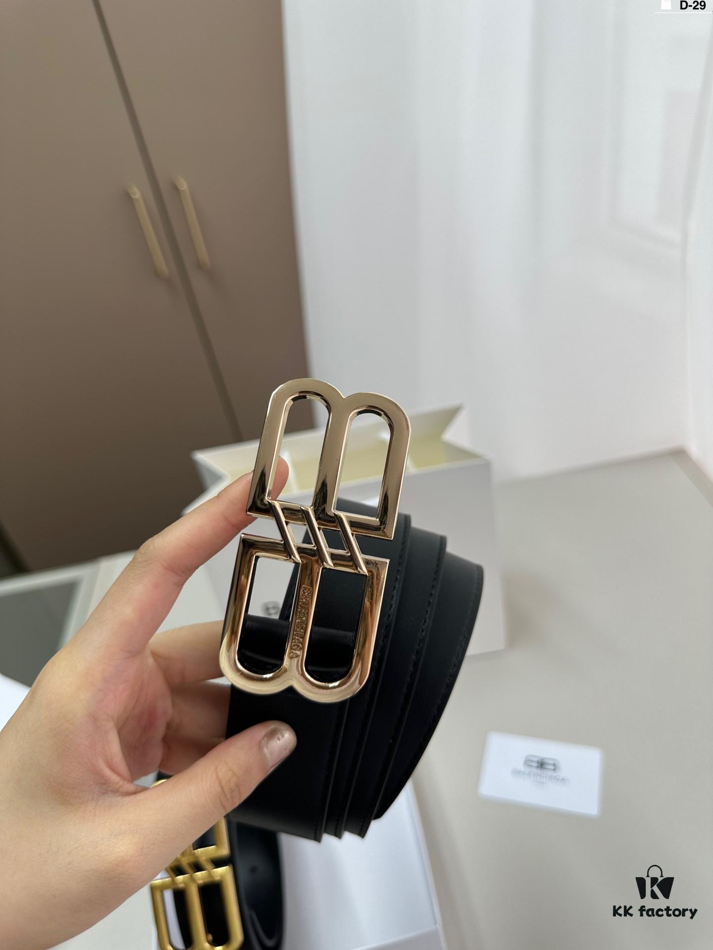 692fabbb99f2d84055c864fa Balenciaga Belt Leather Belt Men's Cowhide Belt D-29 Full Package