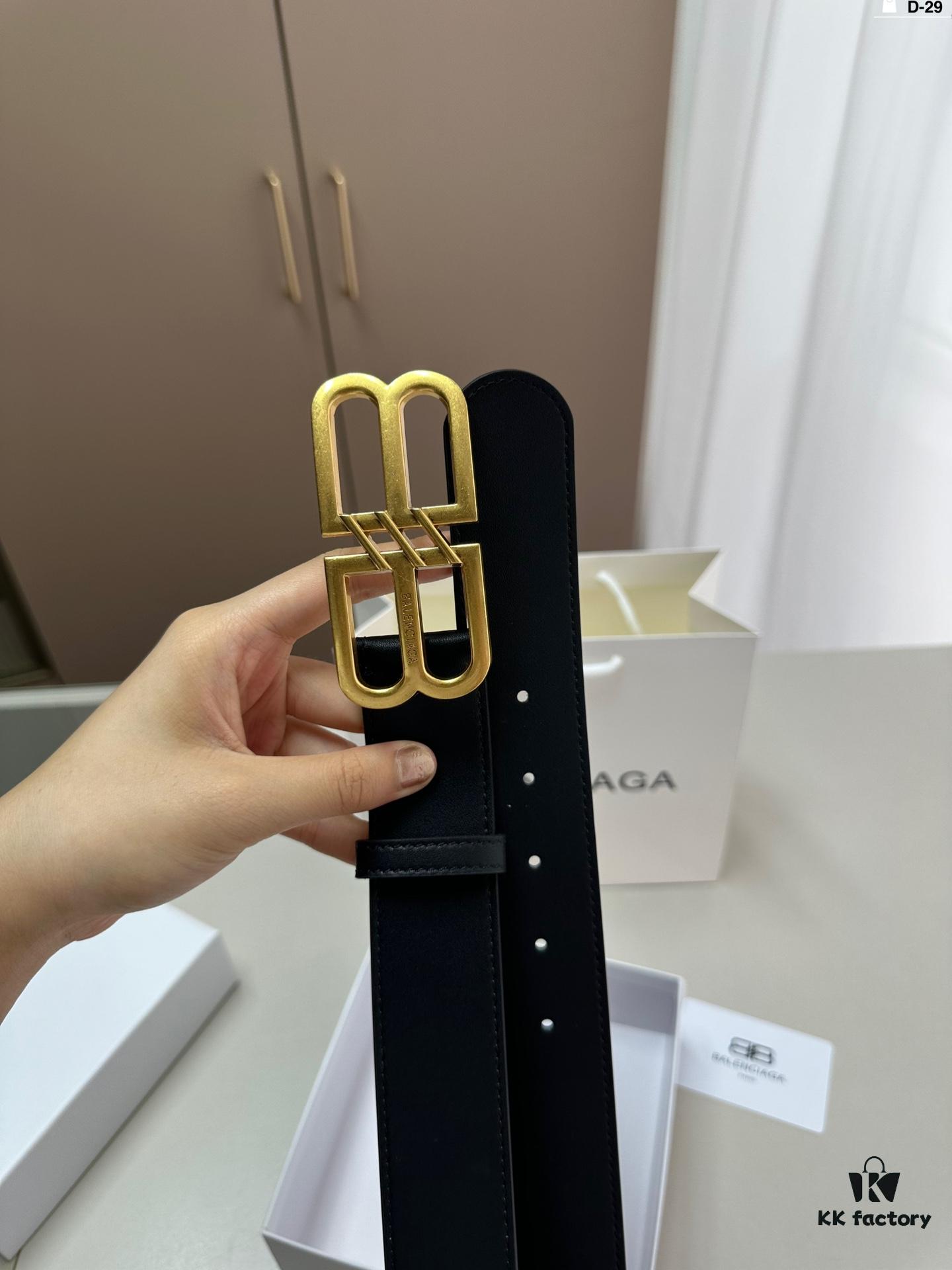 692fabbd99f2d84055c864fd Balenciaga Belt Leather Belt Men's Cowhide Belt D-29 Full Package
