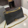 692fabea99f2d84055c8652f Genuine Leather Foldable Gift Box 🎁 Balenciaga Downtown Style New Hourglass Crocodile Pattern