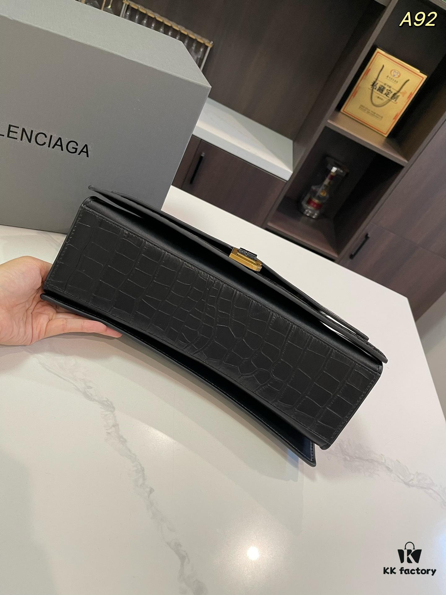 692fabef99f2d84055c86535 Genuine Leather Foldable Gift Box 🎁 Balenciaga Downtown Style New Hourglass Crocodile Pattern