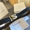 692fabfc99f2d84055c86546 Authentic Luxury Gift Box 🎁➕ Shopping Bag 🏷, Balenciaga Full-Grain Leather Belt for Men and Women, High-End Version, L Brand Cowhide Belt, Complete Packaging with Original Hardware Buckle, Matching Retail Box, Shopping Bag and Invoice