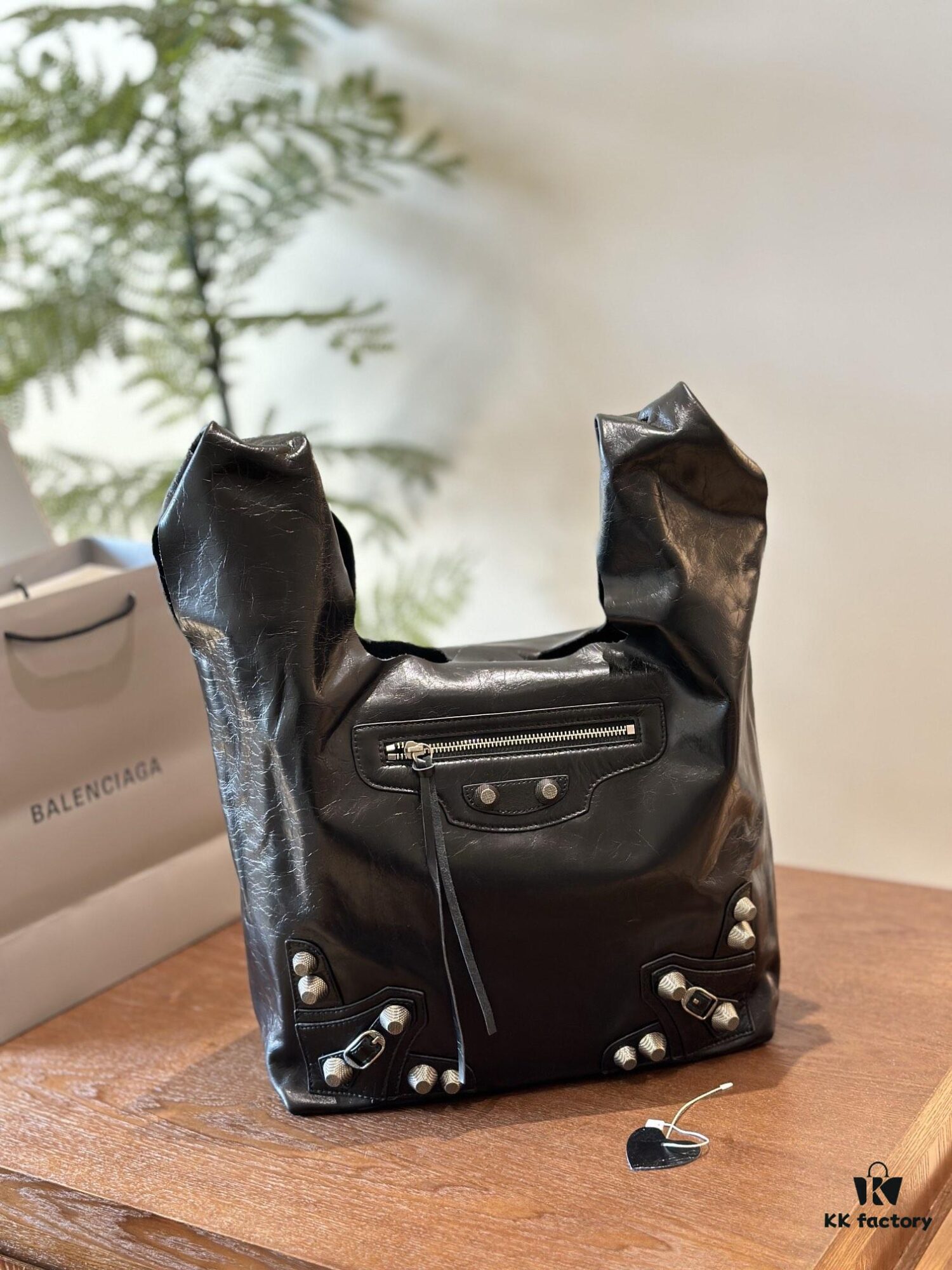 692fac0399f2d84055c8654e Balenciaga Spring 2024 Le Cagole Biker Vest 'Trash Bag' Shopping Tote