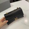 Genuine Leather Foldable Gift Box 🎁, Balenciaga Downtown Style New Arrival Hourglass Crocodile Pattern Unisex Bag