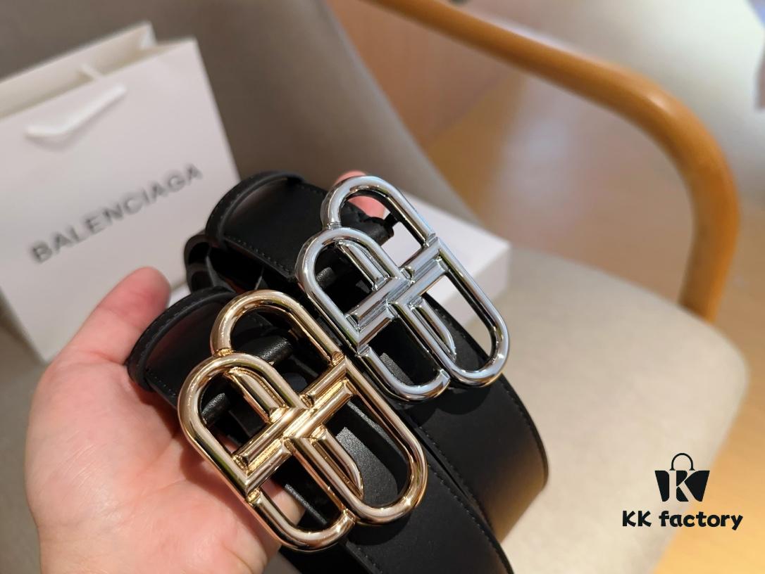 692fac2099f2d84055c8657c Balenciaga Men's Leather Belt with Full Packaging and Tote Bag