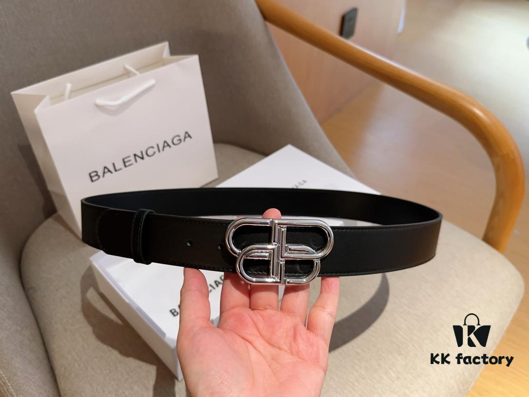 692fac2099f2d84055c8657d Balenciaga Men's Leather Belt with Full Packaging and Tote Bag