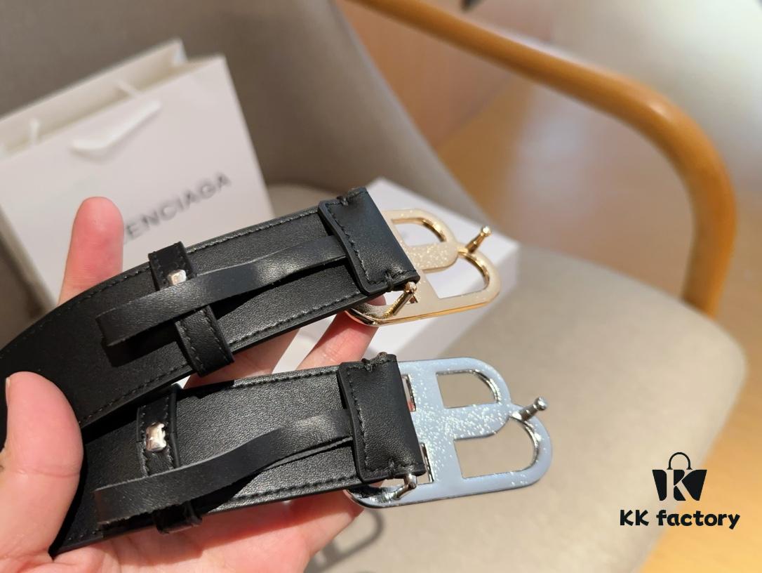692fac2099f2d84055c8657e Balenciaga Men's Leather Belt with Full Packaging and Tote Bag