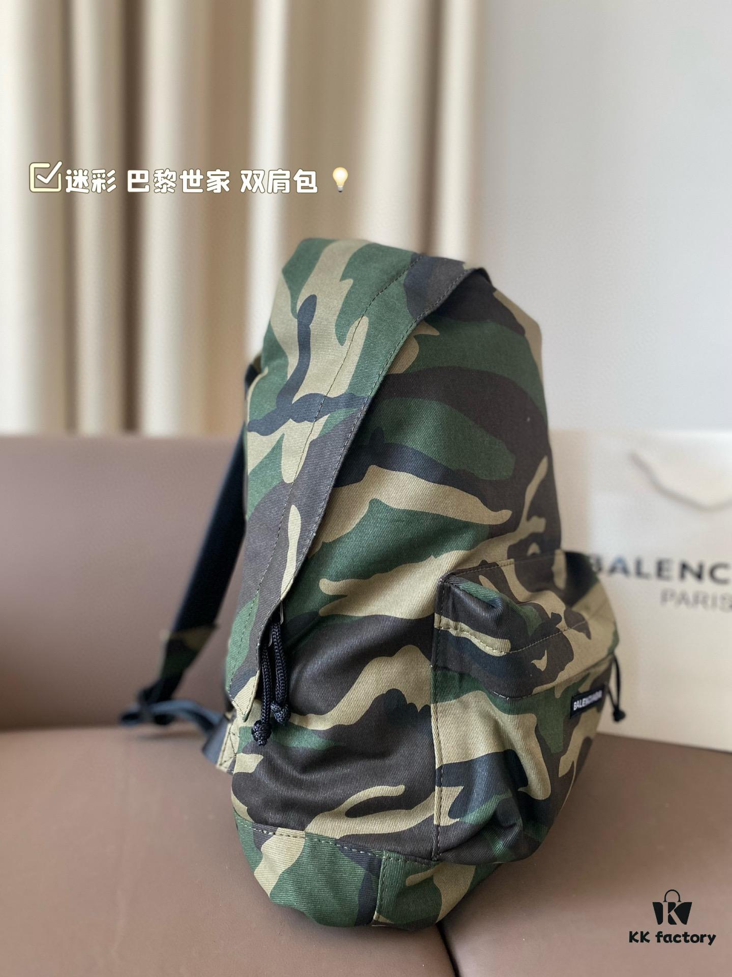 692fac3599f2d84055c8659d Camouflage Balenciaga Backpack 34*44cm, Stylish for Both Men and Women