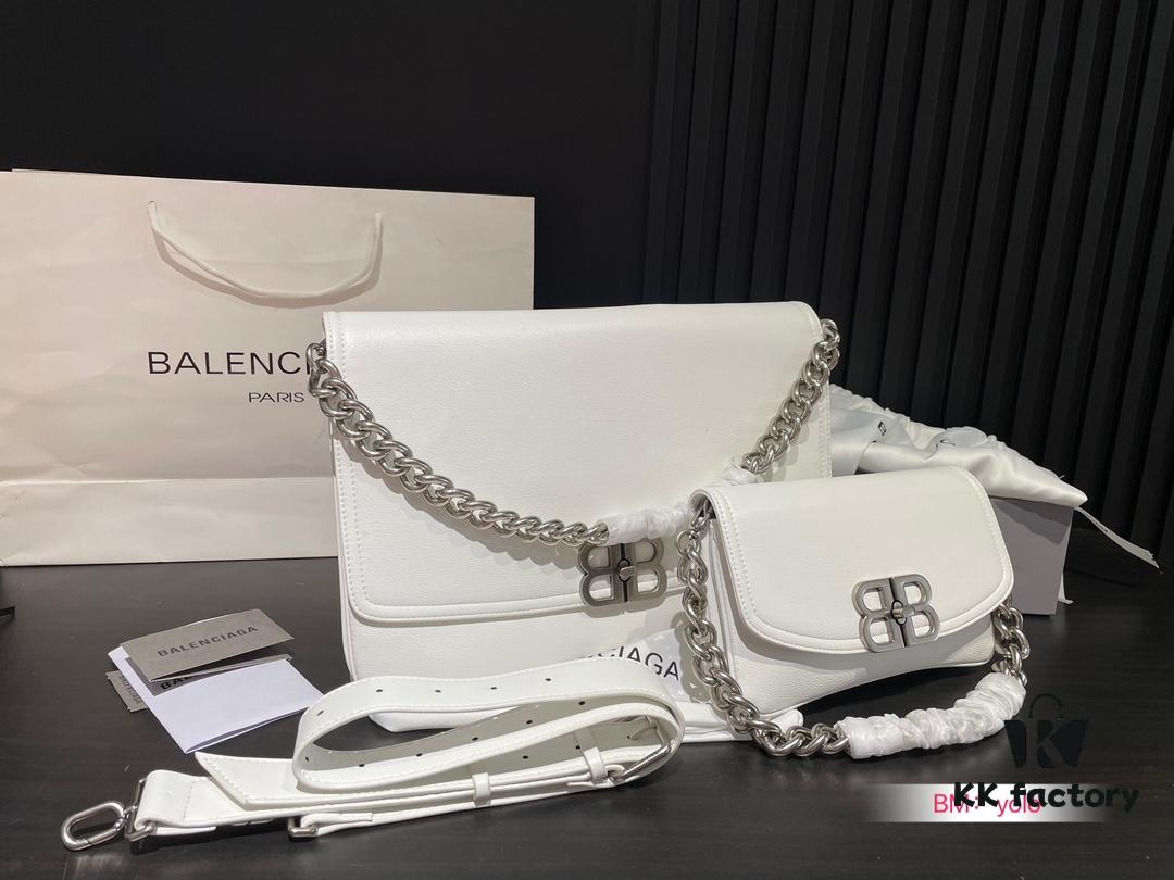 692fac4199f2d84055c865b6 Small and Large Sizes with Foldable Gift Box Balenciaga BB Soft Flap Bag New Arrival