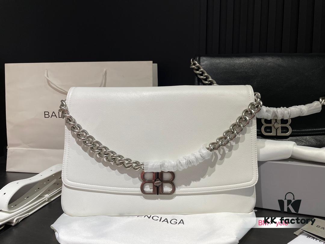692fac4199f2d84055c865b7 Small and Large Sizes with Foldable Gift Box Balenciaga BB Soft Flap Bag New Arrival