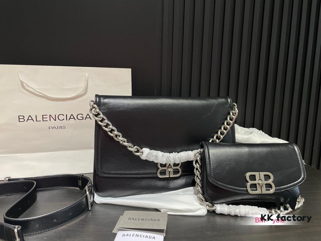 692fac4199f2d84055c865b9 Small and Large Sizes with Foldable Gift Box Balenciaga BB Soft Flap Bag New Arrival