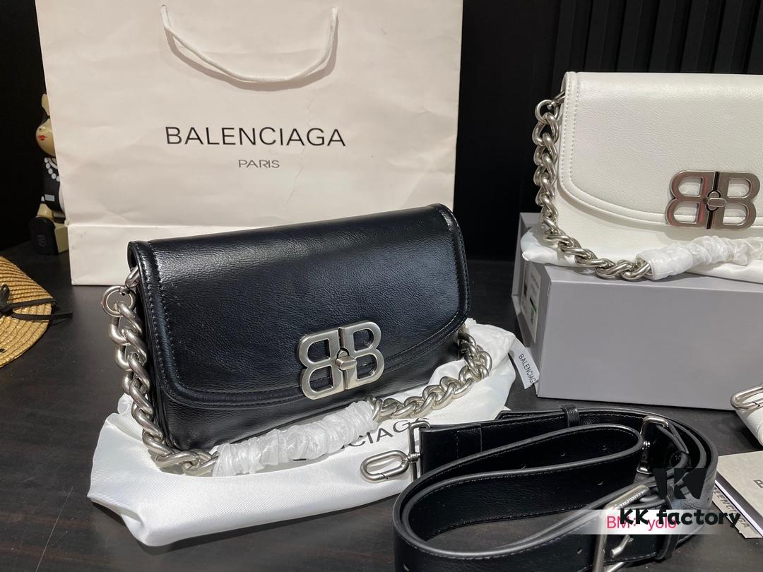 692fac4599f2d84055c865bf Small and Large Sizes with Foldable Gift Box Balenciaga BB Soft Flap Bag New Arrival