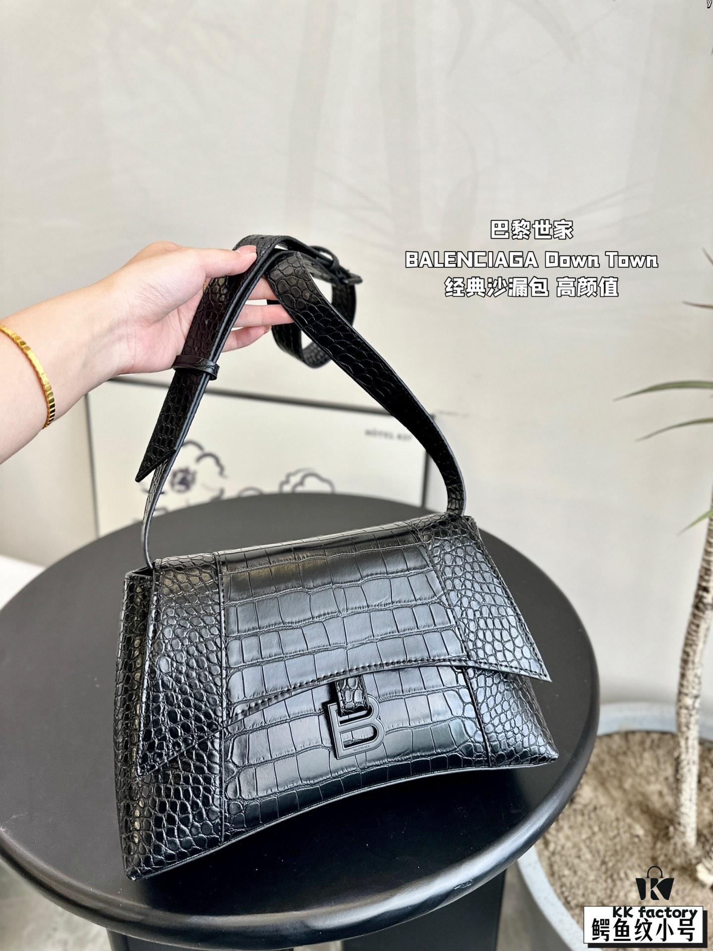 692fac4c99f2d84055c865ca Large and Small (Foldable Box) BALENCIAGA Parisian Downtown Hourglass Bag in Black