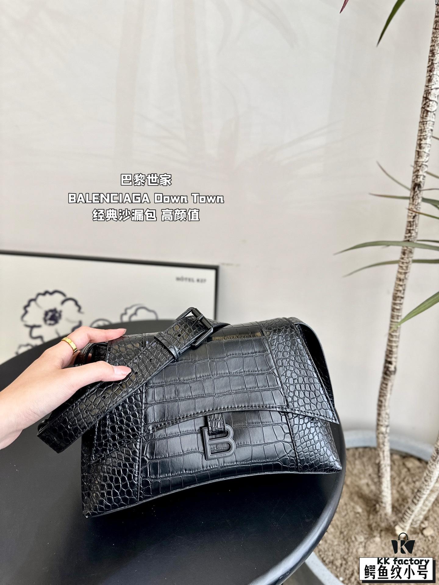 692fac4c99f2d84055c865cb Large and Small (Foldable Box) BALENCIAGA Parisian Downtown Hourglass Bag in Black