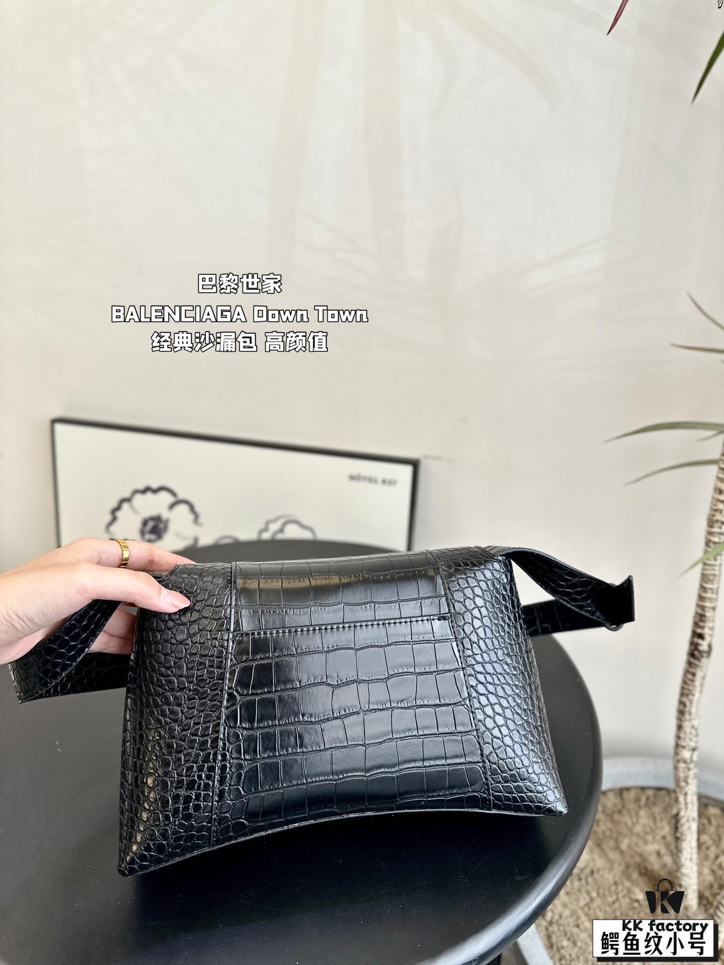 692fac4f99f2d84055c865cf Large and Small (Foldable Box) BALENCIAGA Parisian Downtown Hourglass Bag in Black